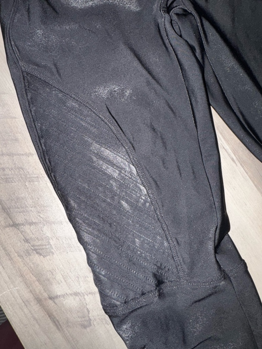 SPANX Black High-Waist Moto-Style Leggings - Picture 3 of 7